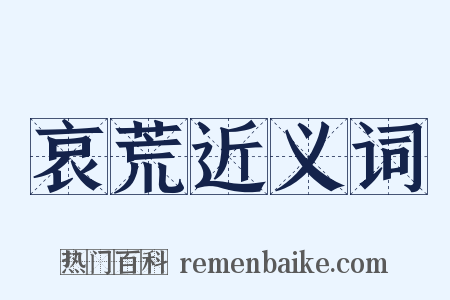 哀荒近义词是什么意思的图片